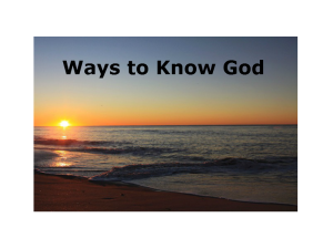 Ways to Know God